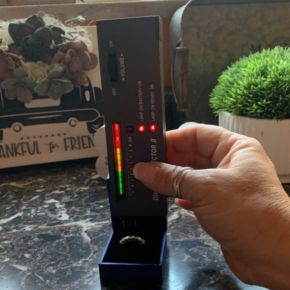 Beautiful 0.7cttw Moissanite Half Eternity Band - Picture 7 of 8